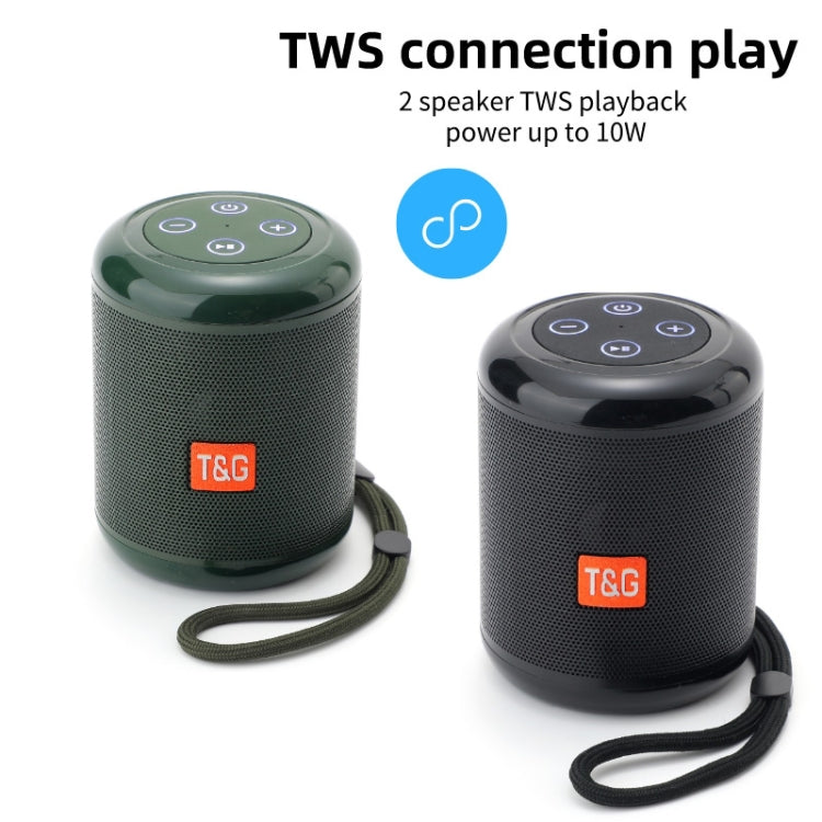 T&G TG519 TWS HiFi Portable Bluetooth Speaker Subwoofer Outdoor Wireless Column Speakers Support TF Card / FM / 3.5mm AUX / U Disk / Hands-free Call(Dark Green) - Desktop Speaker by T&G | Online Shopping South Africa | PMC Jewellery | Buy Now Pay Later Mobicred