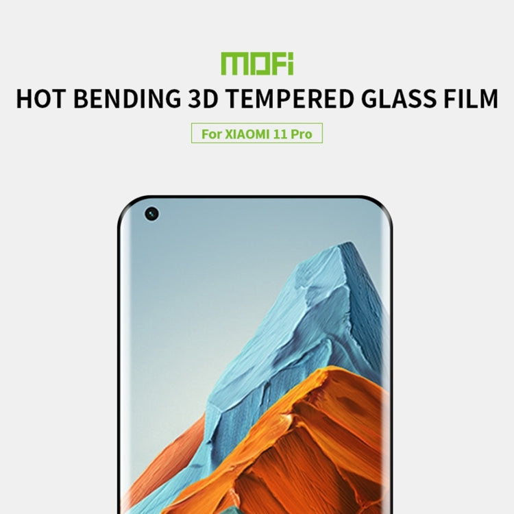 For Xiaomi Mi 11 Pro MOFI 9H 3D Explosion Proof Thermal Bending Full Screen Covered Tempered Glass Film(Black) -  by MOFI | Online Shopping South Africa | PMC Jewellery