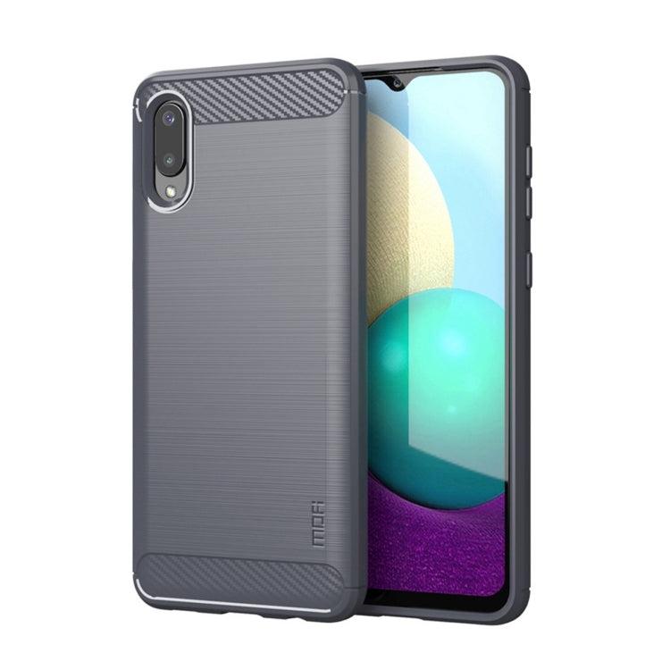 For Samsung Galaxy A02 / M02 MOFI Gentleness Series Brushed Texture Carbon Fiber Soft TPU Case(Grey) - Galaxy Phone Cases by MOFI | Online Shopping South Africa | PMC Jewellery