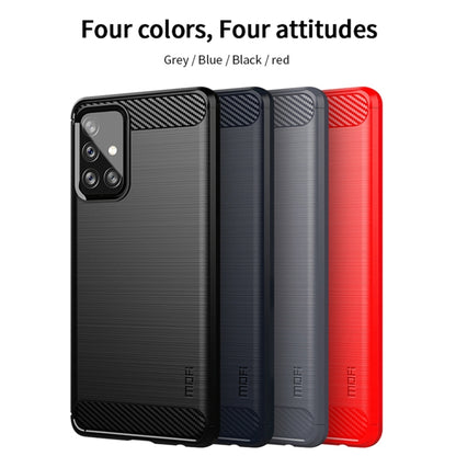 For Samsung Galaxy A72 5G/4G MOFI Gentleness Series Brushed Texture Carbon Fiber Soft TPU Case(Black) - Galaxy Phone Cases by MOFI | Online Shopping South Africa | PMC Jewellery