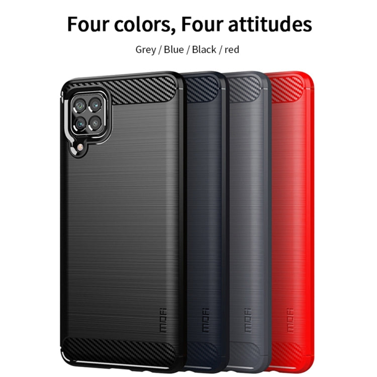 For Samsung Galaxy F62 / M62 MOFI Gentleness Series Brushed Texture Carbon Fiber Soft TPU Case(Red) - Galaxy Phone Cases by MOFI | Online Shopping South Africa | PMC Jewellery