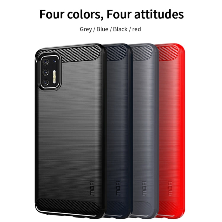 For Motorola Moto G Stylus 2021 MOFI Gentleness Series Brushed Texture Carbon Fiber Soft TPU Case(Red) - Motorola Cases by MOFI | Online Shopping South Africa | PMC Jewellery