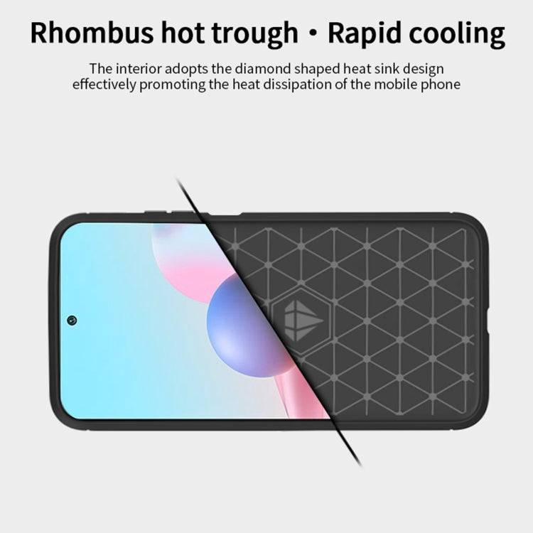 For Xiaomi Redmi Note 10 / Note 10S MOFI Gentleness Series Brushed Texture Carbon Fiber Soft TPU Case(Black) - Xiaomi Cases by MOFI | Online Shopping South Africa | PMC Jewellery | Buy Now Pay Later Mobicred