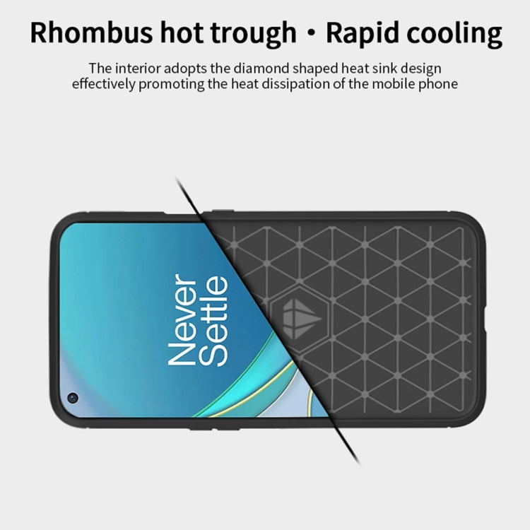 For OnePlus 9 MOFI Gentleness Series Brushed Texture Carbon Fiber Soft TPU Case(Grey) - OnePlus Cases by MOFI | Online Shopping South Africa | PMC Jewellery