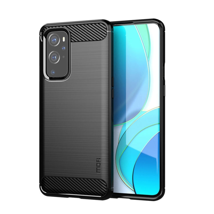 For OnePlus 9 Pro MOFI Gentleness Series Brushed Texture Carbon Fiber Soft TPU Case(Black) - OnePlus Cases by MOFI | Online Shopping South Africa | PMC Jewellery | Buy Now Pay Later Mobicred