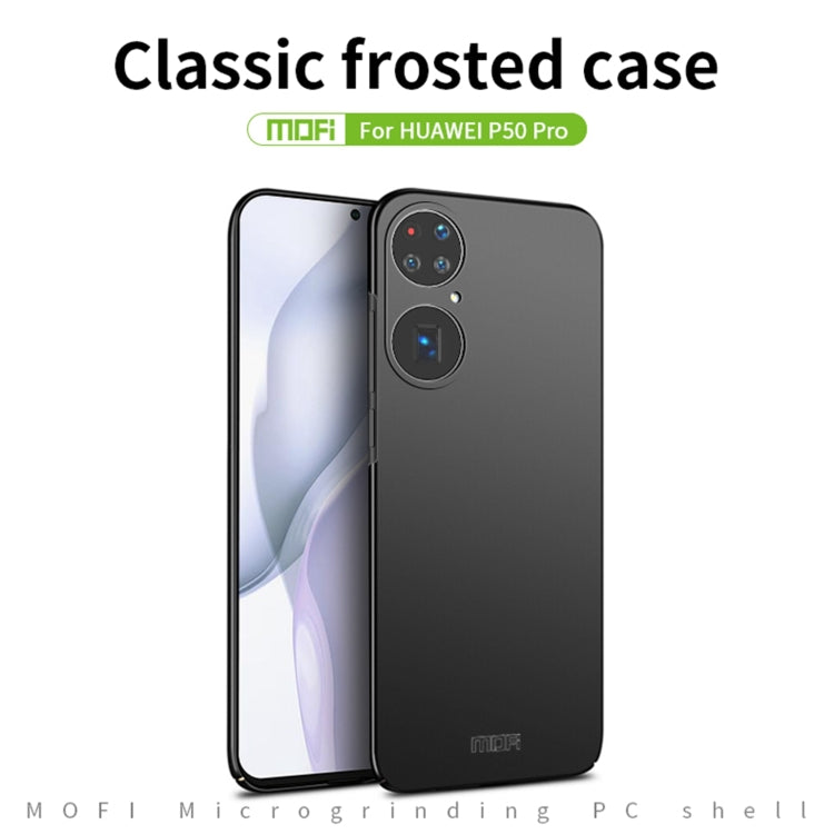 For Huawei P50 Pro MOFI Frosted PC Ultra-thin Hard Case(Black) - Huawei Cases by MOFI | Online Shopping South Africa | PMC Jewellery