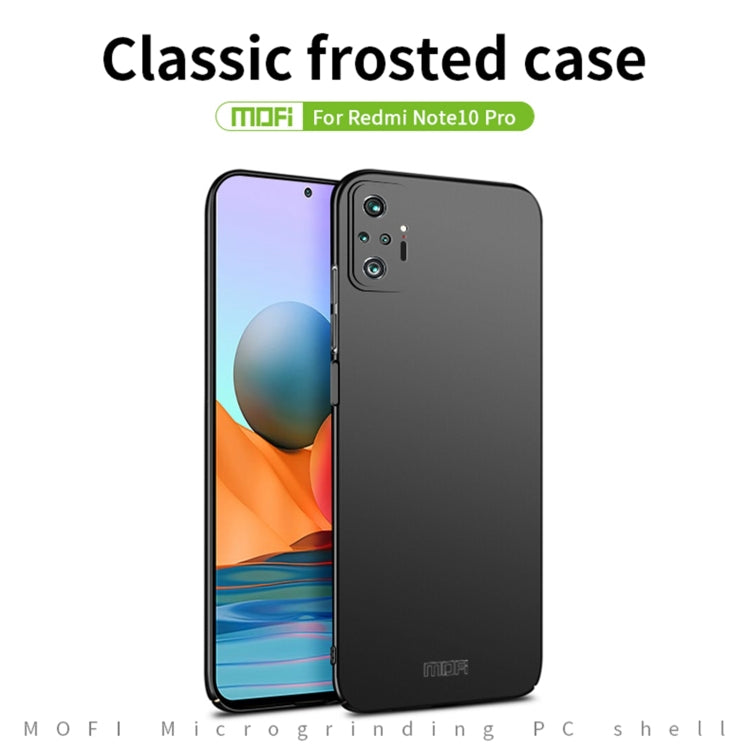 For Xiaomi Redmi Note10 Pro MOFI Frosted PC Ultra-thin Hard Case(Black) - Xiaomi Cases by MOFI | Online Shopping South Africa | PMC Jewellery