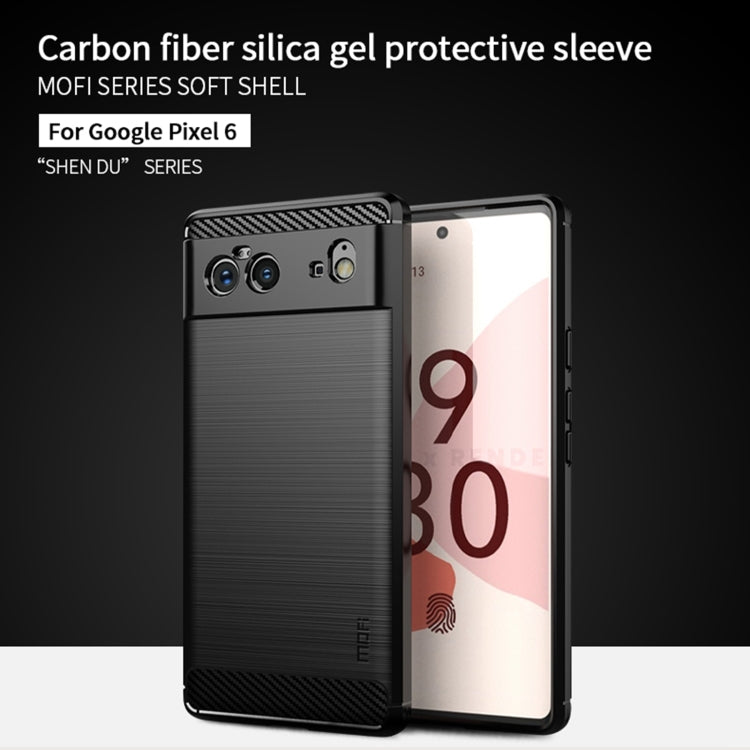 For Google Pixel 6 MOFI Gentleness Series Brushed Texture Carbon Fiber Soft TPU Case(Red) - free shipping - PMC TechLife - Order now!