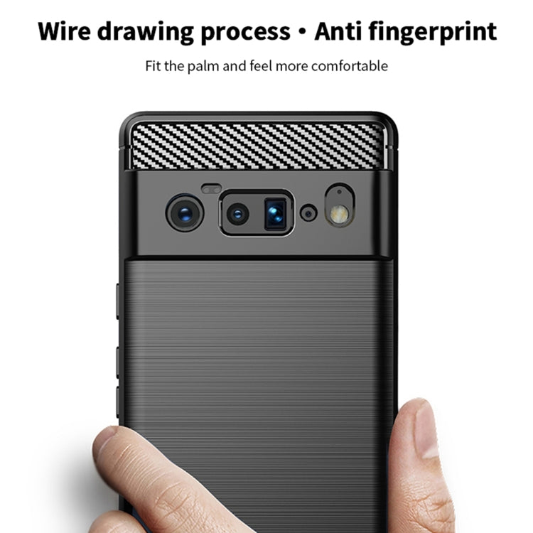 For Google Pixel 6 Pro MOFI Gentleness Series Brushed Texture Carbon Fiber Soft TPU Case(Blue) - Google Cases by MOFI | Online Shopping South Africa | PMC TechLife | Buy Now Pay Later Mobicred