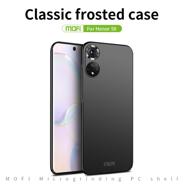 For Honor 50 MOFI Frosted PC Ultra-thin Hard Case(Black) - Honor Cases by MOFI | Online Shopping South Africa | PMC Jewellery