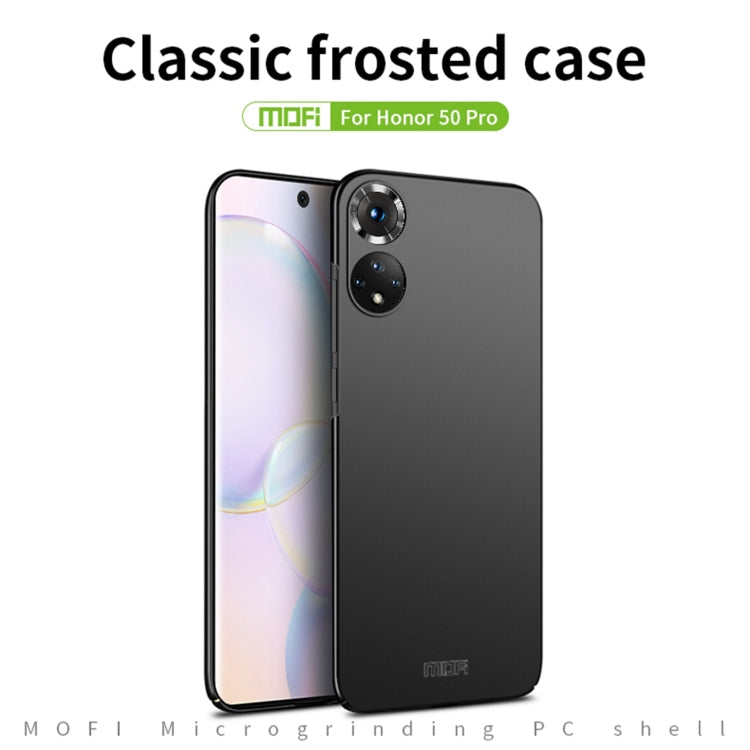 For Honor 50 Pro MOFI Frosted PC Ultra-thin Hard Case(Gold) - Honor Cases by MOFI | Online Shopping South Africa | PMC TechLife | Buy Now Pay Later Mobicred