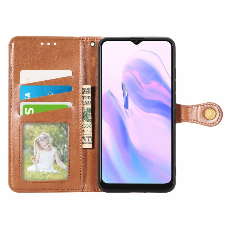 For Blackview A70 Solid Color Leather Buckle Phone Case with Lanyard & Photo Frame & Card Slot & Wallet & Stand Function(Brown) - More Brand by PMC Jewellery | Online Shopping South Africa | PMC Jewellery | Buy Now Pay Later Mobicred