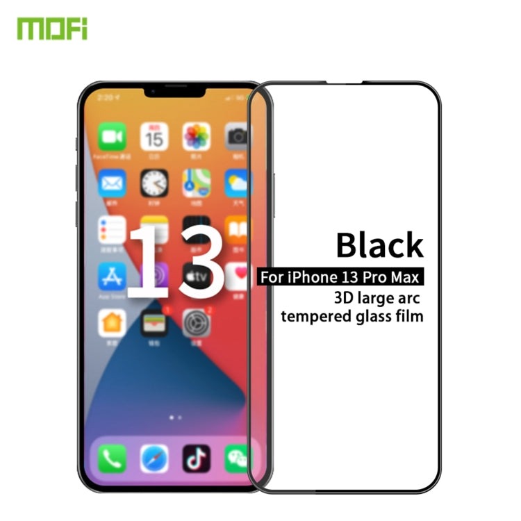 For iPhone 13 Pro Max MOFI 9H 3D Explosion-proof Curved Screen Tempered Glass Film (Black) - iPhone 13 Pro Max Tempered Glass by MOFI | Online Shopping South Africa | PMC Jewellery