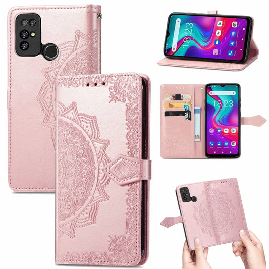 For Doogee X96 Pro Mandala Flower Embossed Horizontal Flip Leather Case with Holder & Three Card Slots & Wallet & Lanyard(Rose Gold) - More Brand by PMC Jewellery | Online Shopping South Africa | PMC Jewellery | Buy Now Pay Later Mobicred