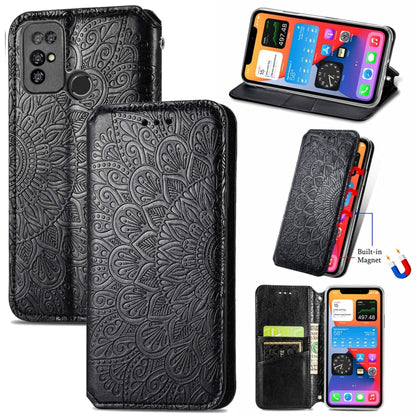 For Doogee X96 Pro Blooming Mandala Embossed Pattern Magnetic Horizontal Flip Leather Case with Holder & Card Slots & Wallet(Black) - More Brand by PMC Jewellery | Online Shopping South Africa | PMC Jewellery | Buy Now Pay Later Mobicred