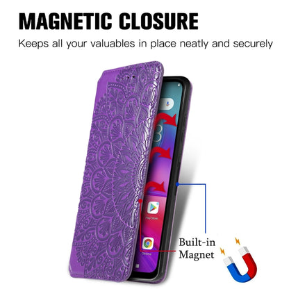 For Doogee X96 Pro Blooming Mandala Embossed Pattern Magnetic Horizontal Flip Leather Case with Holder & Card Slots & Wallet(Purple) - More Brand by PMC Jewellery | Online Shopping South Africa | PMC Jewellery | Buy Now Pay Later Mobicred