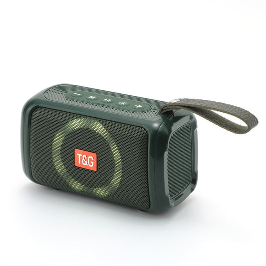 T&G TG193 Portable Bluetooth Speaker LED Light Waterproof Outdoor Subwoofer Support TF Card / FM Radio / AUX(Green) - Desktop Speaker by T&G | Online Shopping South Africa | PMC Jewellery | Buy Now Pay Later Mobicred