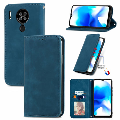 For Blackview A80 / A80s Retro Skin Feel Business Magnetic Horizontal Flip Leather Case with Holder & Card Slots & Wallet & Photo Frame(Blue) - More Brand by PMC Jewellery | Online Shopping South Africa | PMC Jewellery | Buy Now Pay Later Mobicred