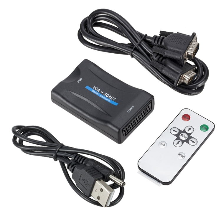 1080P VGA to SCART Audio Video Converter Adapter - VGA Converter by PMC Jewellery | Online Shopping South Africa | PMC Jewellery | Buy Now Pay Later Mobicred