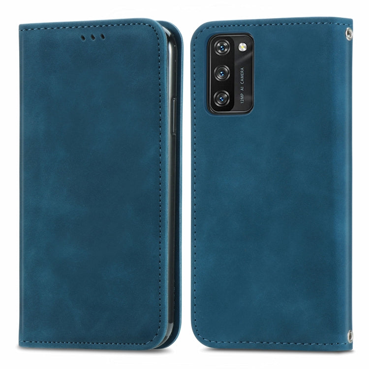 For Blackview A100 Retro Skin Feel Business Magnetic Horizontal Flip Leather Case with Holder & Card Slots & Wallet & Photo Frame(Blue) - More Brand by PMC Jewellery | Online Shopping South Africa | PMC Jewellery | Buy Now Pay Later Mobicred