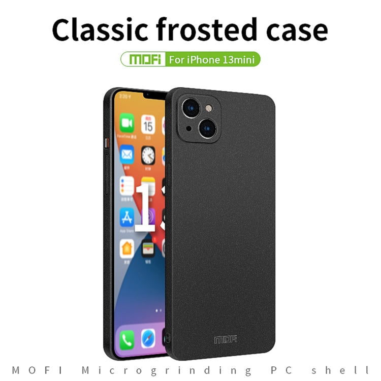 For iPhone 13 mini MOFI Fandun Series Frosted PC Ultra-thin All-inclusive Protective Case (Blue) - iPhone 13 mini Cases by MOFI | Online Shopping South Africa | PMC TechLife | Buy Now Pay Later Mobicred