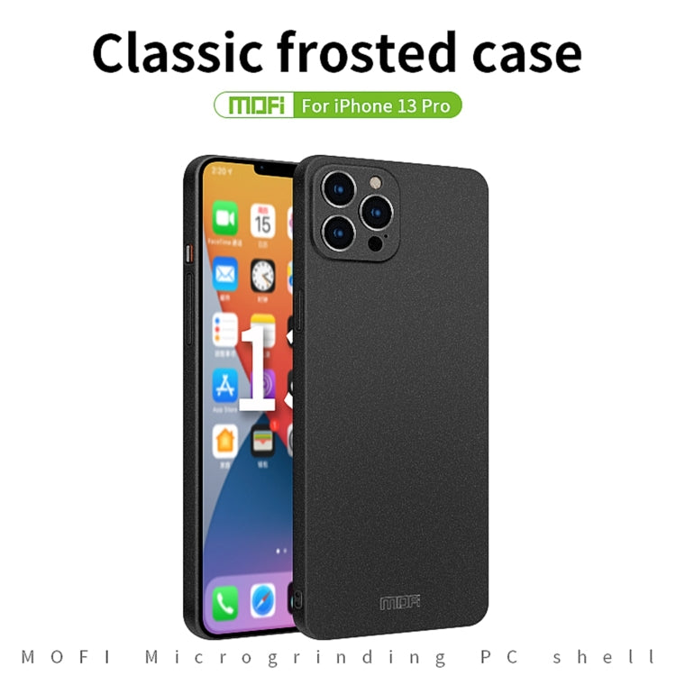 For iPhone 13 Pro MOFI Fandun Series Frosted PC Ultra-thin All-inclusive Protective Case (Blue) - iPhone 13 Pro Cases by MOFI | Online Shopping South Africa | PMC Jewellery