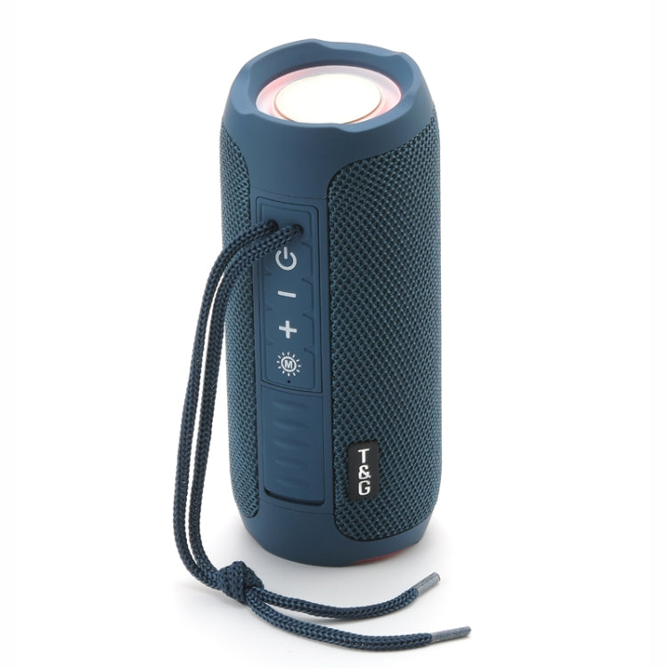 T&G TG227 Outdoor Portable Waterproof Bluetooth Music Speaker with LED Support FM / TF / USB(Navy blue) - Desktop Speaker by T&G | Online Shopping South Africa | PMC Jewellery | Buy Now Pay Later Mobicred