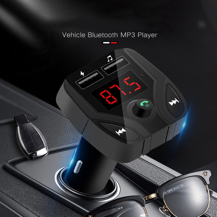 C4 Bluetooth MP3 Hands-free Car Device LCD FM Transmitter Dual USB Charger - Bluetooth Car Kits by PMC TechLife | Online Shopping South Africa | PMC TechLife | Buy Now Pay Later Mobicred