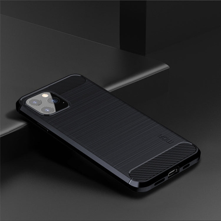 For iPhone 12 Pro Max MOF Gentleness Series Brushed Texture Carbon Fiber Soft TPU Case(Blue) - iPhone 12 Pro Max Cases by MOFI | Online Shopping South Africa | PMC Jewellery