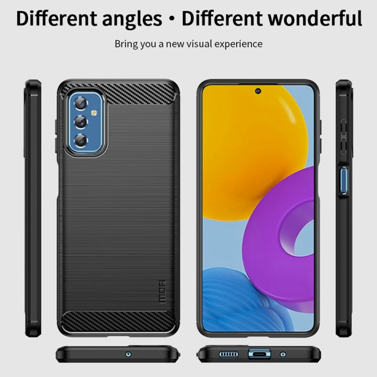 For Samsung Galaxy M52 5G MOFI Gentleness Series Brushed Texture Carbon Fiber Soft TPU Case(Black) - Galaxy Phone Cases by MOFI | Online Shopping South Africa | PMC Jewellery | Buy Now Pay Later Mobicred