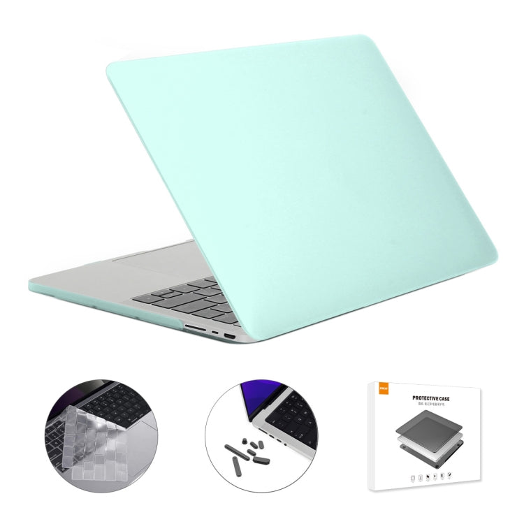 ENKAY Hat-Prince 3 in 1 Matte Laptop Protective Case + TPU Keyboard Film + Anti-dust Plugs Set for MacBook Pro 14.2 inch A2442 2021/A2779 2023, Version:US Version(Light Green) - MacBook Pro Cases by ENKAY | Online Shopping South Africa | PMC Jewellery | Buy Now Pay Later Mobicred