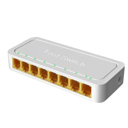 8-Ports 100M RJ45 Mini Switch Home Plug-and-Play Bypass Unmanaged Network Splitter for Bedroom Network Monitoring - Switch by PMC Jewellery | Online Shopping South Africa | PMC Jewellery | Buy Now Pay Later Mobicred