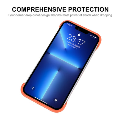 For iPhone 13 ENKAY Frameless Hollow Shockproof PC Case(Blue) - iPhone 13 Cases by ENKAY | Online Shopping South Africa | PMC Jewellery | Buy Now Pay Later Mobicred