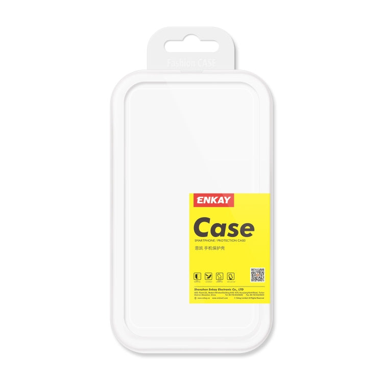 For iPhone 13 ENKAY Frameless Hollow Shockproof PC Case(White) - iPhone 13 Cases by ENKAY | Online Shopping South Africa | PMC Jewellery | Buy Now Pay Later Mobicred