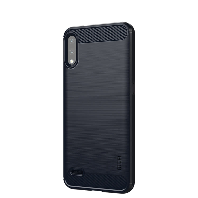 For LG K22 / K22 Plus MOFI Gentleness Brushed Carbon Fiber Soft TPU Case(Blue) - LG by MOFI | Online Shopping South Africa | PMC Jewellery | Buy Now Pay Later Mobicred