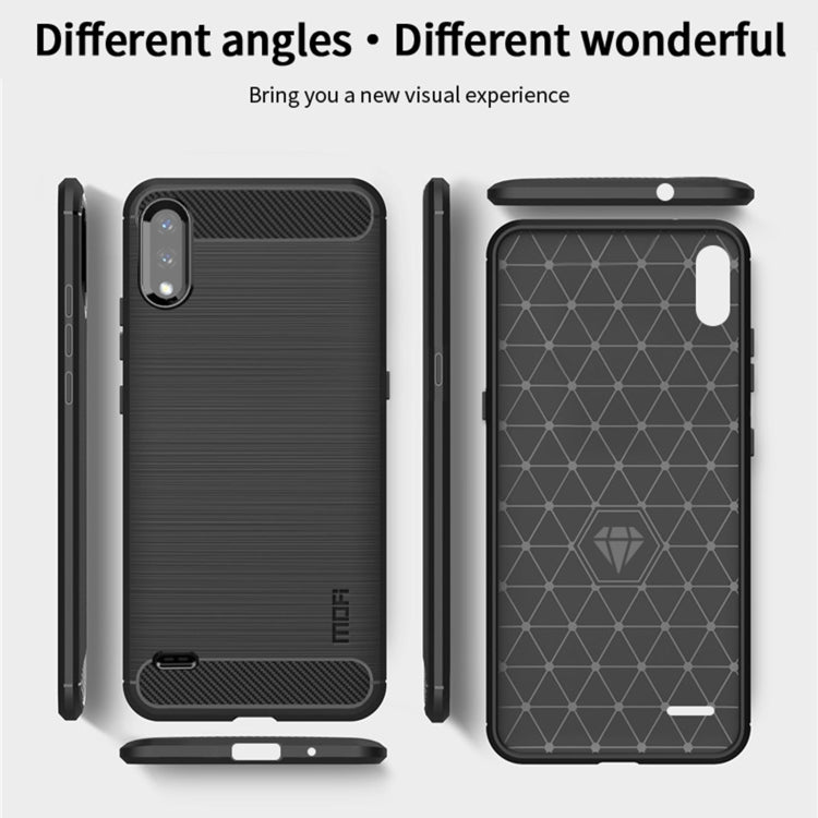 For LG K22 / K22 Plus MOFI Gentleness Brushed Carbon Fiber Soft TPU Case(Blue) - LG by MOFI | Online Shopping South Africa | PMC Jewellery | Buy Now Pay Later Mobicred