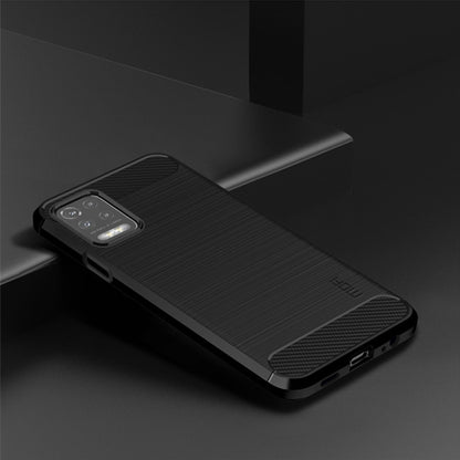 For LG K52 / K62 / K62+ / Q52 / Q62  MOFI Gentleness Brushed Carbon Fiber Soft TPU Case(Black) - LG by MOFI | Online Shopping South Africa | PMC Jewellery | Buy Now Pay Later Mobicred