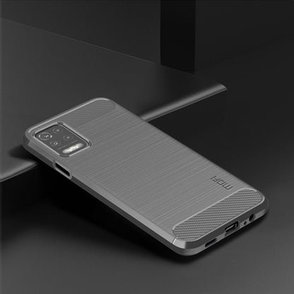 For LG K52 / K62 / K62+ / Q52 / Q62  MOFI Gentleness Brushed Carbon Fiber Soft TPU Case(Gray) - LG by MOFI | Online Shopping South Africa | PMC Jewellery | Buy Now Pay Later Mobicred