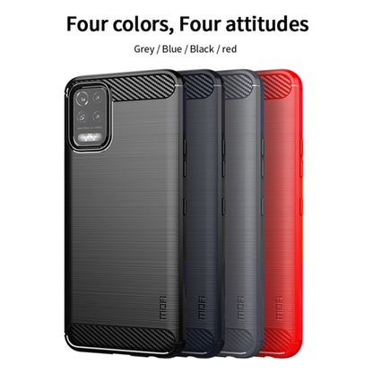 For LG K52 / K62 / K62+ / Q52 / Q62  MOFI Gentleness Brushed Carbon Fiber Soft TPU Case(Red) - LG by MOFI | Online Shopping South Africa | PMC Jewellery | Buy Now Pay Later Mobicred