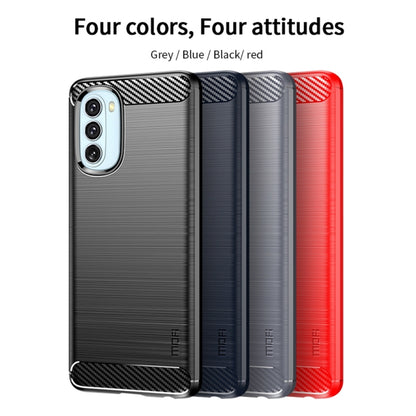 For Motorola Moto G51  5G MOFI Gentleness Brushed Carbon Fiber Soft TPU Case(Gray) - Motorola Cases by MOFI | Online Shopping South Africa | PMC Jewellery