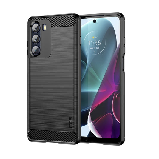 For Motorola Moto G200 5G / Edge S30 MOFI Gentleness Brushed Carbon Fiber Soft TPU Case(Black) - Motorola Cases by MOFI | Online Shopping South Africa | PMC Jewellery | Buy Now Pay Later Mobicred