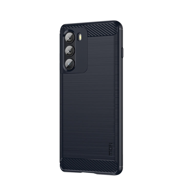 For Motorola Moto G200 5G / Edge S30 MOFI Gentleness Brushed Carbon Fiber Soft TPU Case(Blue) - Motorola Cases by MOFI | Online Shopping South Africa | PMC Jewellery | Buy Now Pay Later Mobicred