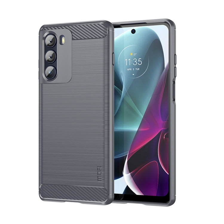 For Motorola Moto G200 5G / Edge S30 MOFI Gentleness Brushed Carbon Fiber Soft TPU Case(Gray) - Motorola Cases by MOFI | Online Shopping South Africa | PMC Jewellery | Buy Now Pay Later Mobicred