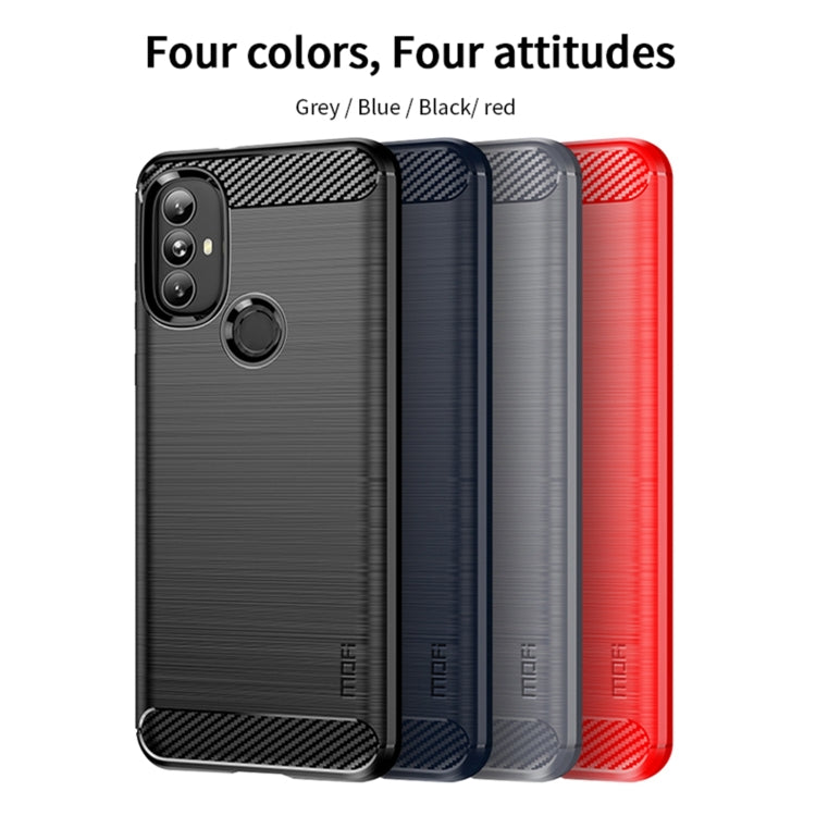 For Motorola Moto G Power 2022 MOFI Gentleness Brushed Carbon Fiber Soft TPU Case(Black) - Motorola Cases by MOFI | Online Shopping South Africa | PMC Jewellery | Buy Now Pay Later Mobicred