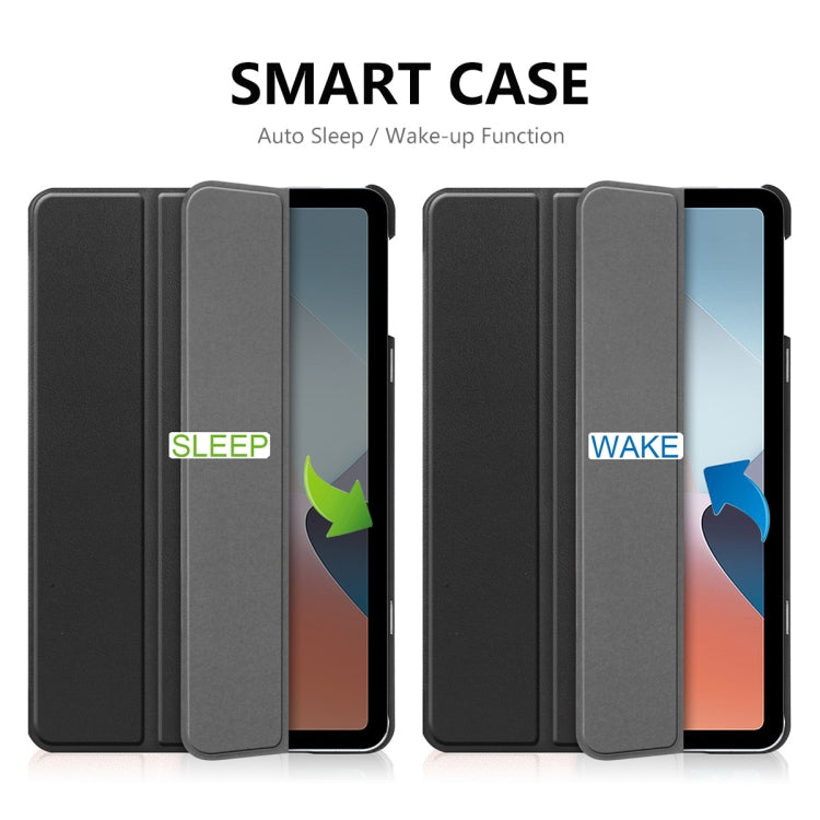 For OPPO Pad Air ENKAY Tri-fold Custer Texture Leather Smart Tablet Case(Dark Green) - free shipping - PMc TechLife - Order now!