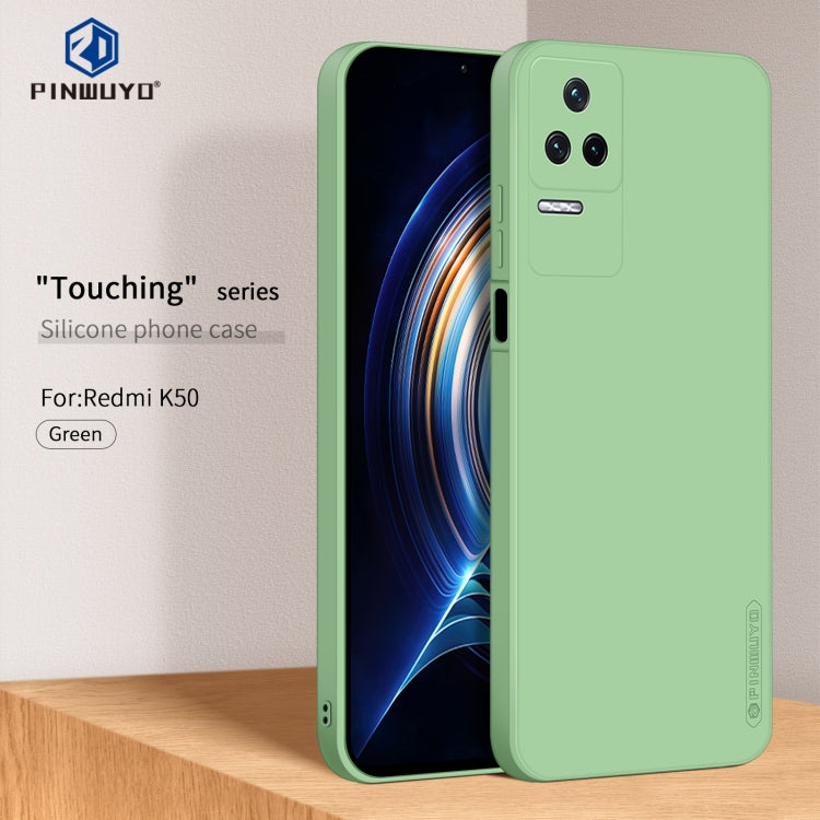 For Xiaomi Redmi K40S PINWUYO Sense Series Liquid Silicone TPU Phone Case(Green) - More Brand by PINWUYO | Online Shopping South Africa | PMC Jewellery | Buy Now Pay Later Mobicred