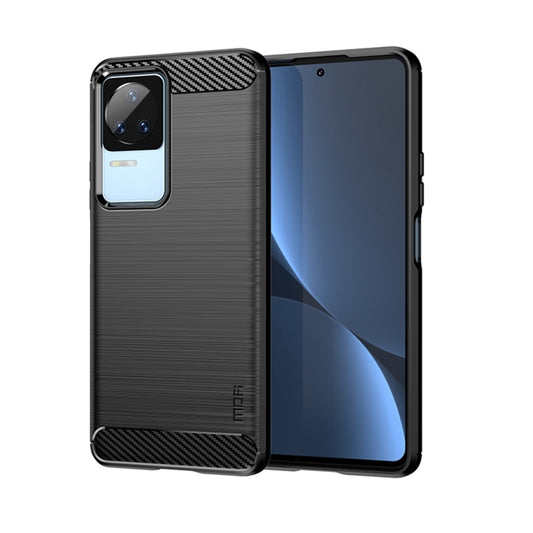 For Xiaomi Redmi K40S MOFI Gentleness Brushed Carbon Fiber Soft TPU Case(Black) - Xiaomi Cases by MOFI | Online Shopping South Africa | PMC Jewellery | Buy Now Pay Later Mobicred