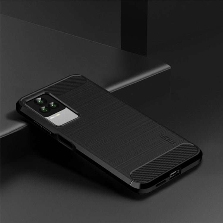 For Xiaomi Redmi K50 / K50 Pro MOFI Gentleness Brushed Carbon Fiber Soft TPU Case(Black) - Xiaomi Cases by MOFI | Online Shopping South Africa | PMC Jewellery | Buy Now Pay Later Mobicred