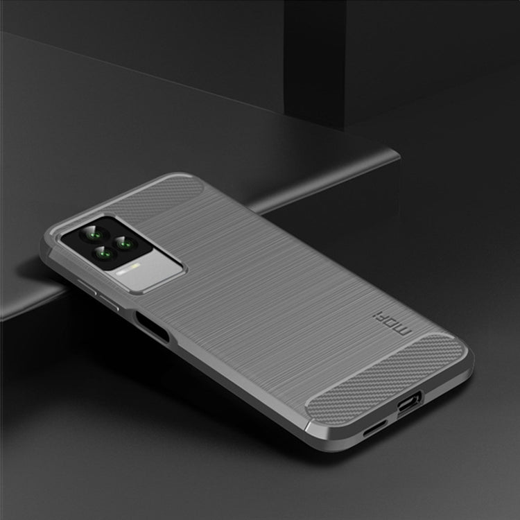 For Xiaomi Redmi K50 / K50 Pro MOFI Gentleness Brushed Carbon Fiber Soft TPU Case(Gray) - Xiaomi Cases by MOFI | Online Shopping South Africa | PMC Jewellery