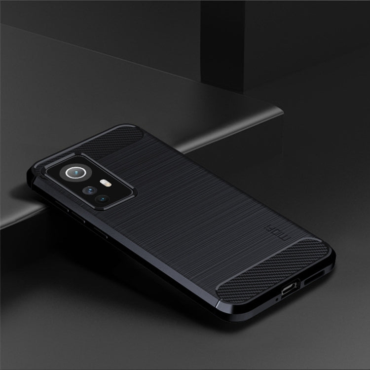 For Xiaomi 12 / 12X MOFI Gentleness Brushed Carbon Fiber Soft TPU Case(Blue) - Xiaomi Cases by MOFI | Online Shopping South Africa | PMC Jewellery